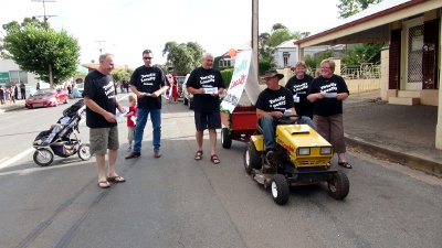 Totally Locally Eudunda committee readies to go in the Eudunda Street Parade for the first time.