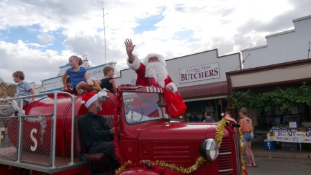 Father Christmas during the Eudunda Street Parade