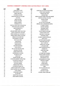 Final Order of Auction List 2013