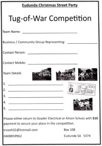 Tug of War Team Entry Form 2015