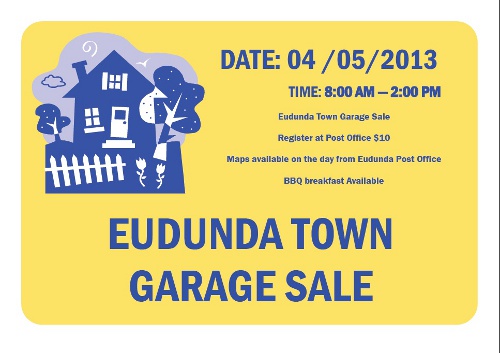 Eudunda Town Garage Sale Flier