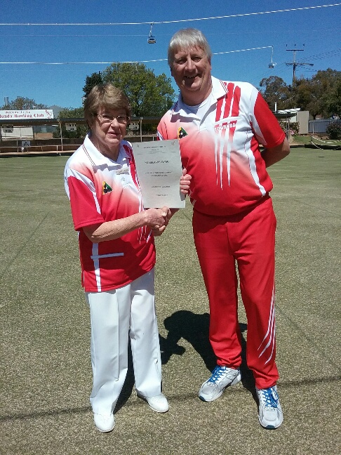 Hazel Jenke - 50 Years Continuous Membership of Eudunda Bowling Club Award