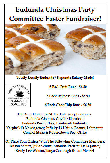 Eudunda Street Party Fundraiser - Hot Cross Buns