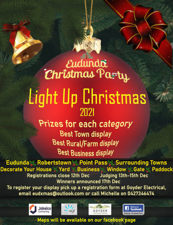 Eudunda Christmas Party – Light Up Christmas (in the region) 2021