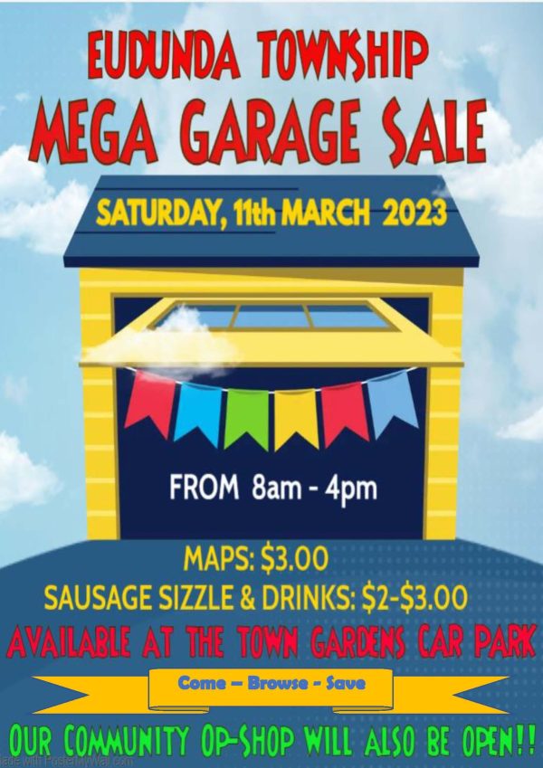 Eudunda Mega Garage Sale 11th March 2023 – Attention Buyers