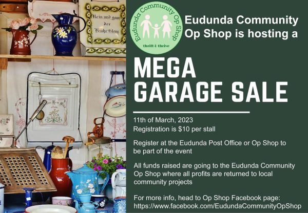 Eudunda Mega Garage Sale 11th March 2023 – Seller Notification