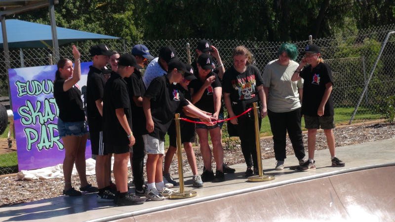 Eudunda Skate Park Opening - Cutting Ribbon